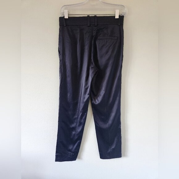 COS | Satin dress pants navy stretchable sz 4 - Picture 2 of 5
